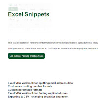Excel Snippets screenshot