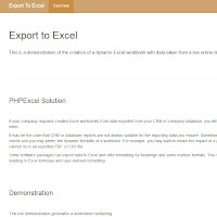 Export to Excel screenshot